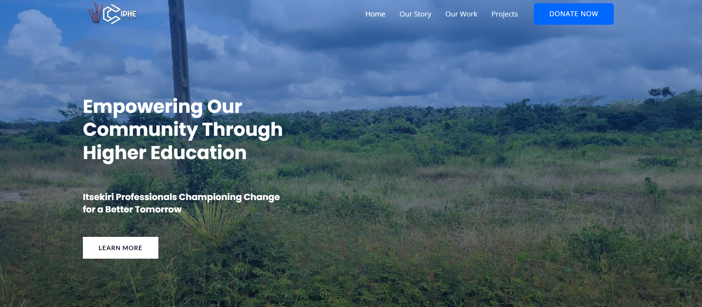 CIPHE Foundation non-profit website design featured portfolio image showing modern responsive website across desktop and mobile devices