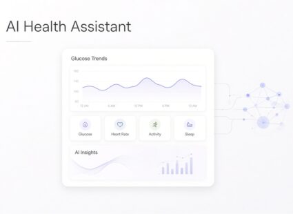 AI health assistant development for personalized glucose monitoring