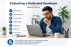 How to evaluate a dedicated developer based on skills, experience, communication, and reliability
